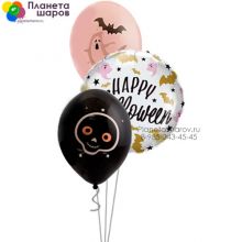 Привидение с надписью Happy Halloween на Хэллоуин 